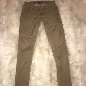 Khaki skinny jeans